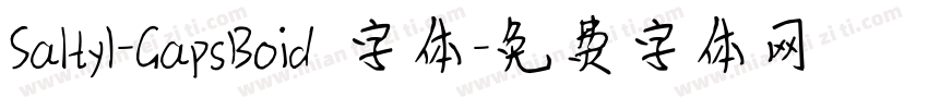 Salty1-GapsBoid 字体字体转换